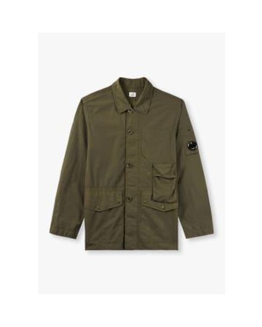 Cp Company Mens Flatt Nylon Chore Jacket In Ivy di C P Company in Green da Uomo
