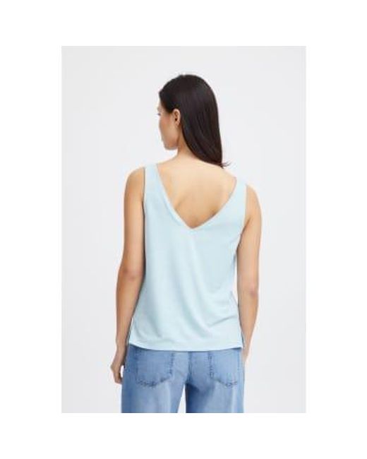 Rebel v neck top-cashmere -2018961 Ichi en coloris Blue