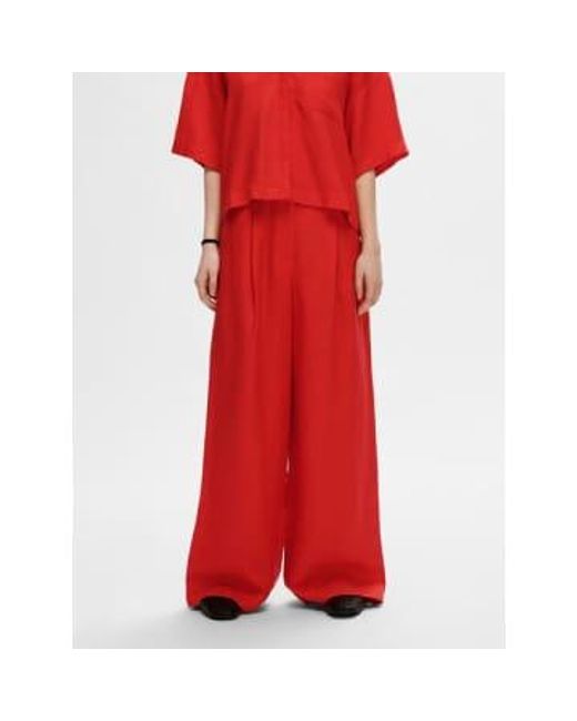SELECTED Red Lyra Trousers Xs
