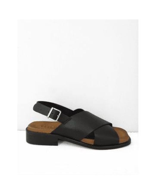 Pavement Black Carly Cross Sandals /tan 3