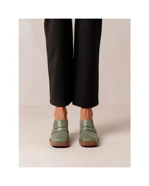 Roxanne Heeled Loafers Dusty di Alohas in Green