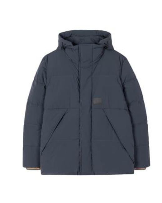 Paul Smith Blue Paul Smith Swear Hooded Down Jacket for men