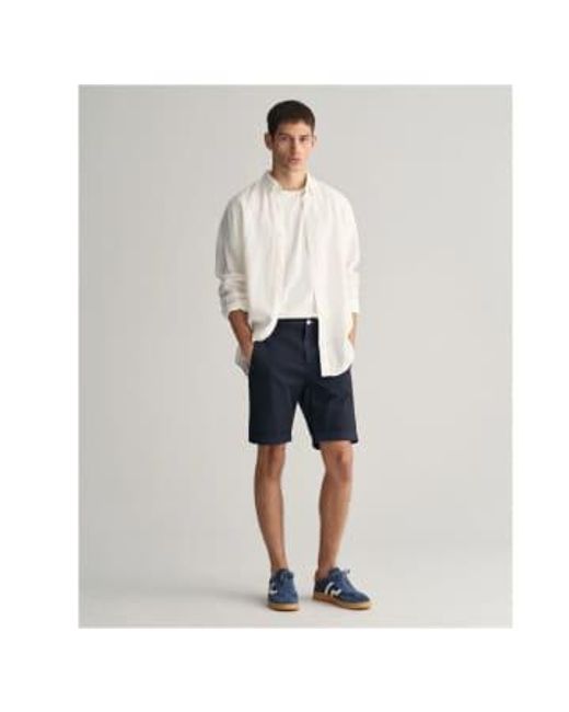 Gant Blue Sunfaded Shorts for men