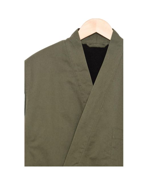 Jacket trabajo Kyoto reversible 29146 TWILL/SHERPA LIGHT OLIVE Universal Works de hombre de color Green