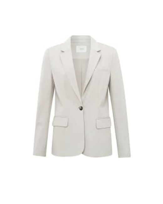 Yaya White Jersey Blazer With Long Sleeves for men