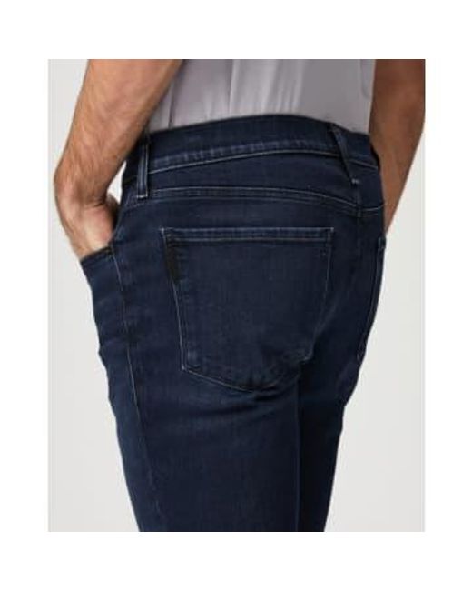 PAIGE Blue Lennox Conteras Dark Washed Denim Slim Fit Jeans M653f72-b285 30w for men