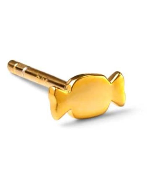Lulu Yellow Candy Earring Plated Brass