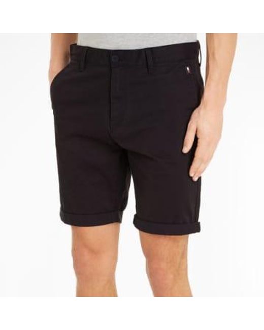 Tommy jeans scanton chino shorts Tommy Hilfiger pour homme en coloris Black