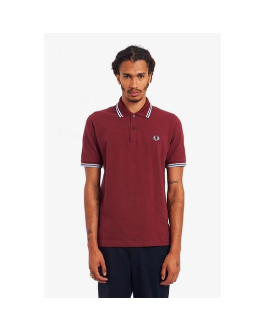 fred perry polo maroon