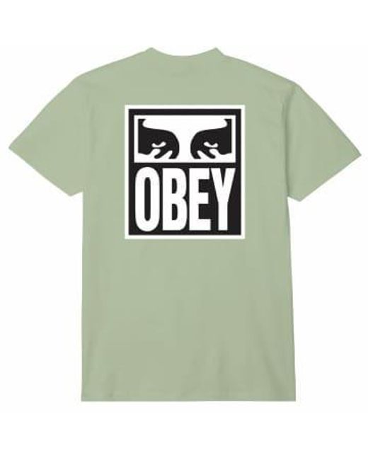 Obey Green Eyes Icon 2 T-shirt Cucumber Medium for men