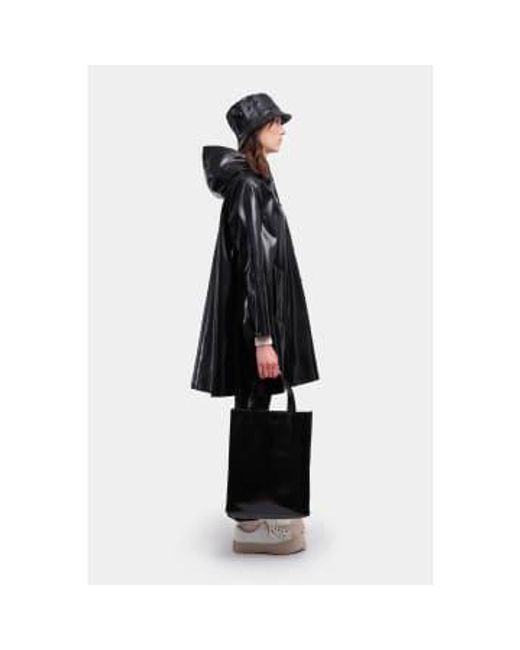 Stutterheim Black Mosebacke Raincoat Opal Xs