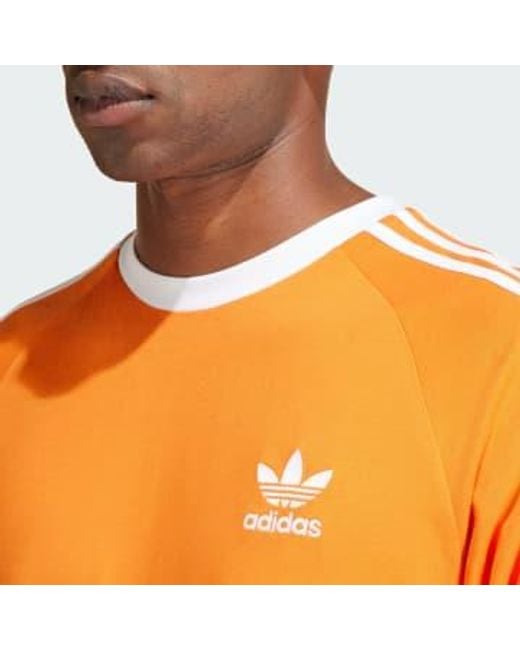 Original naranja adicolor classics 3 stripe mens t shirt Adidas de hombre de color Orange