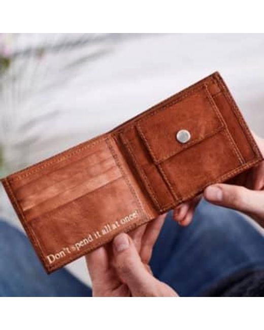 Portefeuille en cuir avec section monnaie VIDA VIDA pour homme en coloris Brown