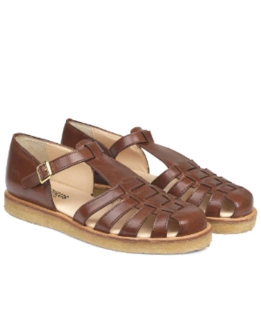 ANGULUS Brown Buckle Sandals | Lyst