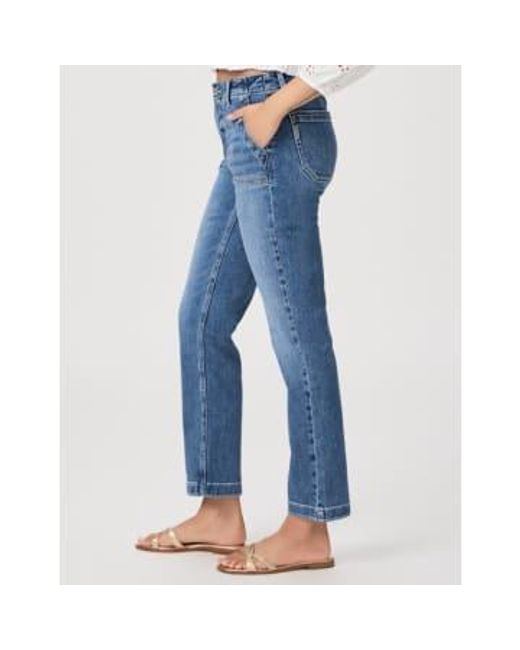 Mayslie Straight Jeans Rock Show di PAIGE in Blue