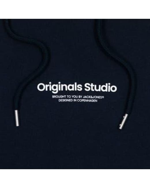 Jack & Jones Orginials studio hoodie in der marine in Blue für Herren