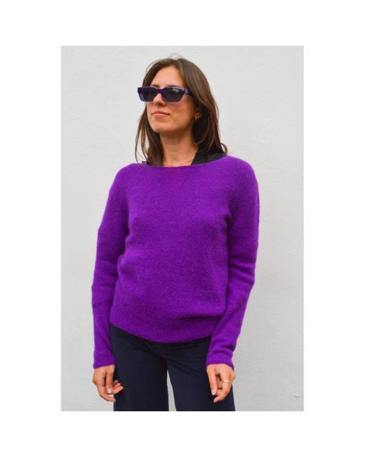 Maison Anje Purple Bikey Prune Sweater