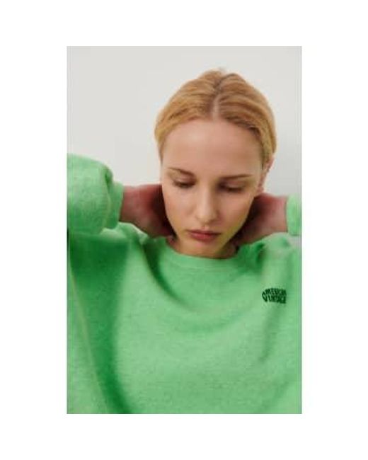 American Vintage Green Überdyed Sittichtuaf Sweatshirt