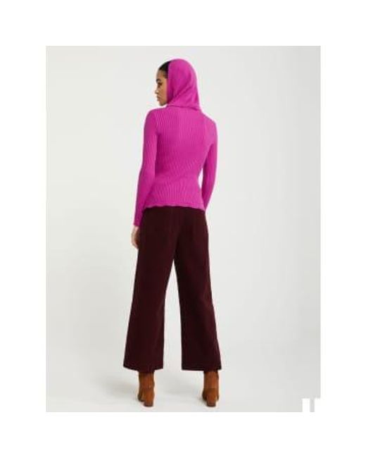 Ottod'Ame Purple Velvet Cord Trousers Barolo 29