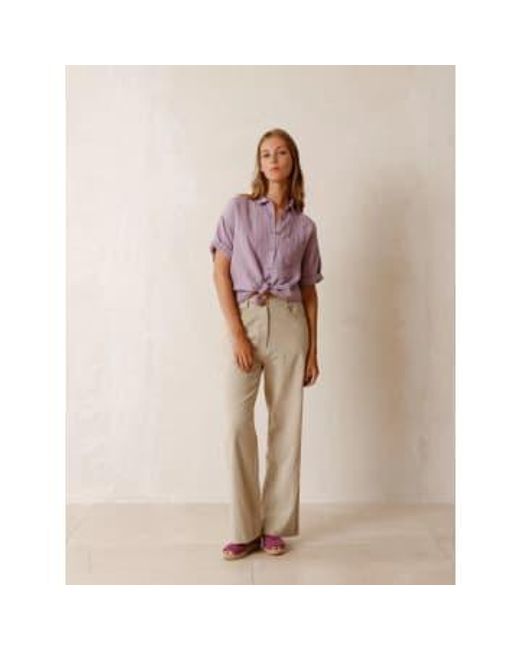 Indi & Cold White Rustic Straight Pants 36