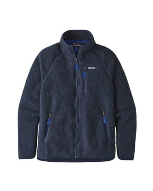 Patagonia Blue Retro Pile Fleece Shirt New Navy L