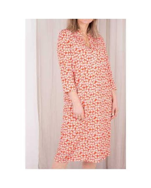 ROSSO35 Pink Printed Jersey Dress