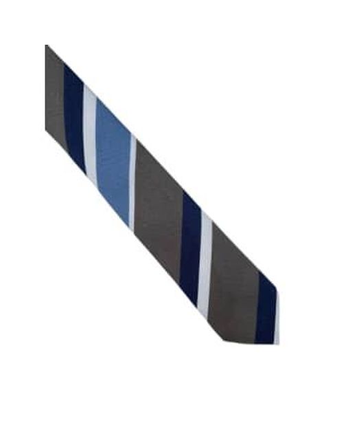 Fresh Blue Ametora Striped Silk Tie for men
