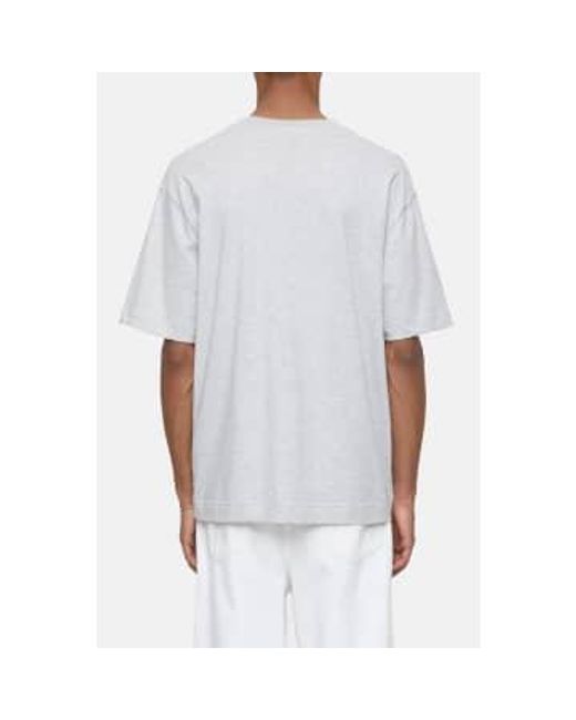 T Shirt Jersey Coton Bio Gris di Closed in White da Uomo