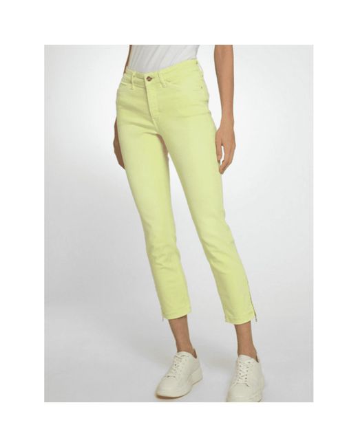 Mac Jeans Yellow Green Mac Dream Chic Jeans | Lyst