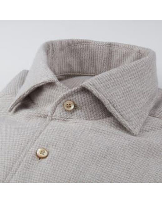 Stenstroms Slimline strukturiertes flanellhemd in Gray für Herren