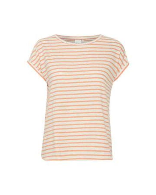 Ichi Natural Ihyulietta Rose Stripe T-shirt