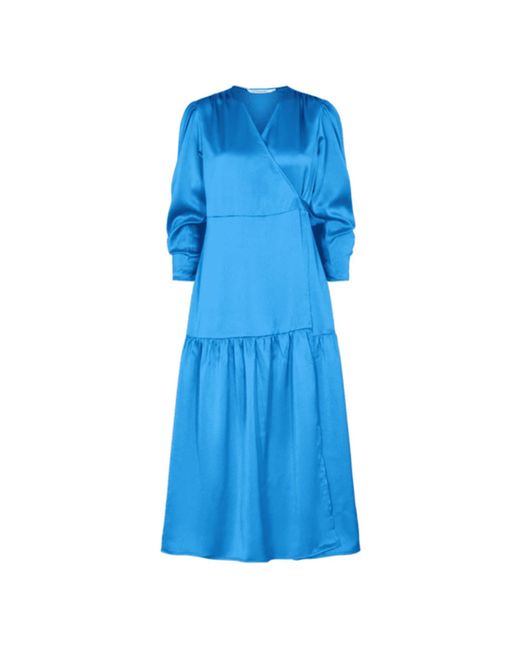 co'couture Cocouture Blue Mira Wrap Dress