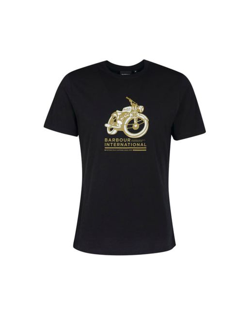 Barbour International T-shirt in Black for Men | Lyst