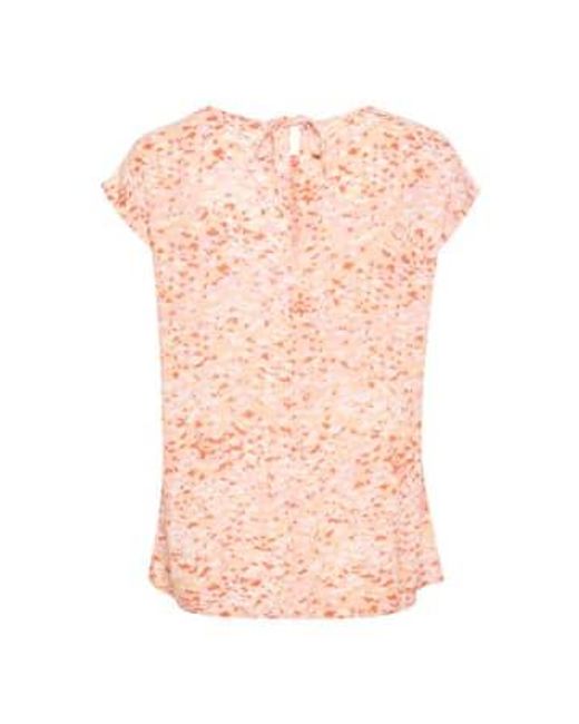 Slzaya abricot blouse imprimée étourdie Soaked In Luxury en coloris Pink