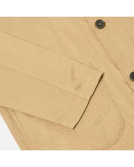 Universal Works Natural Field Jacket Linen Cotton Suiting for men
