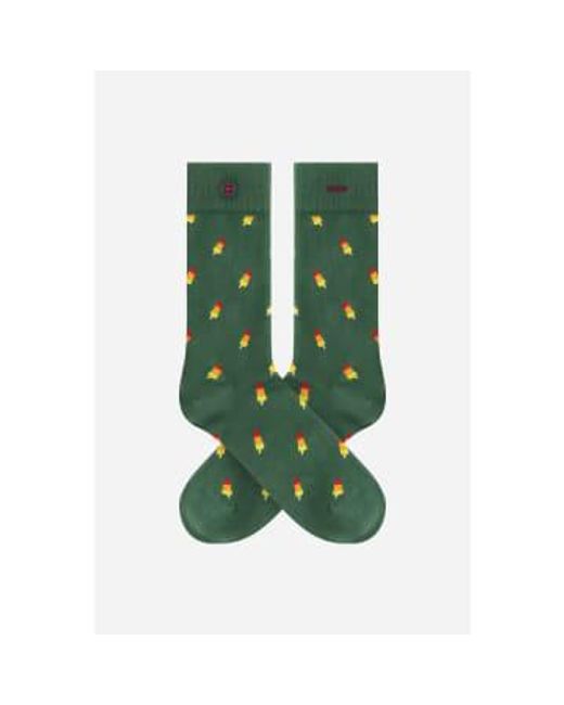 Adam Lippes Green Socks Rockets Sustainable 36-40