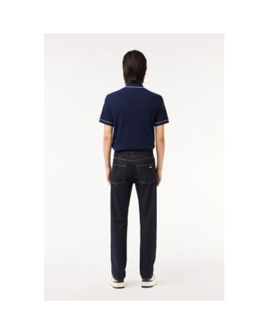 Mens Slim Fit Stretch Cotton Jeans 5 di Lacoste in Blue da Uomo