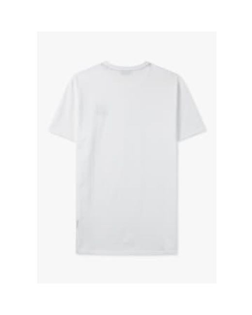 Camiseta logotipo insignia hombres en blanco Sandbanks de hombre de color White