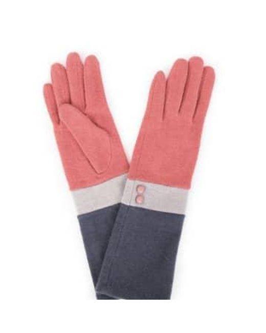 Powder Pink Vivienne Long Gloves Coral Onesize