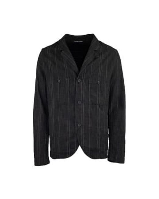 Hannes Roether Black Stripe Jacket for men