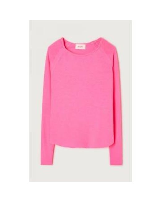 American Vintage Pink Acid Sonoma Long Sleeved S T Shirt S