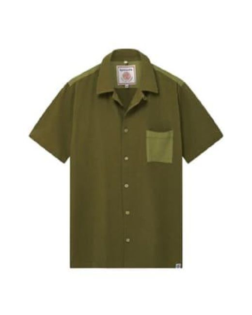 Komodo Green Spindrift Shirt Patchwork S for men