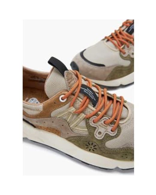 Flower Mountain Natural S Yamano 3 Suede/knitted Mesh Trainers for men