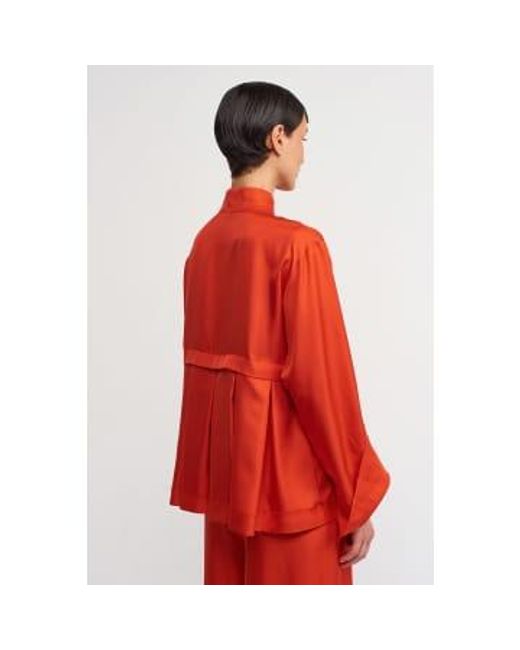 New Arrivals Red Nu Pleated Shirt 0