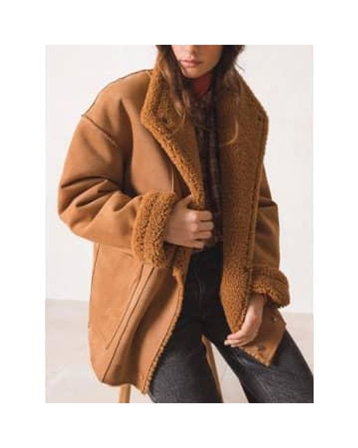 Indi And Cold Reversible Aviator Jacket di Indi & Cold in Brown