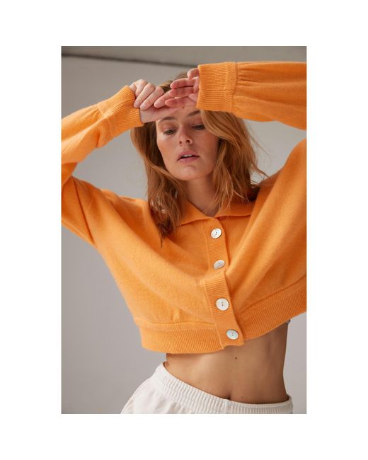 Colorush Cashmere Colorush Cashmere Jacket Sunset in Orange | Lyst