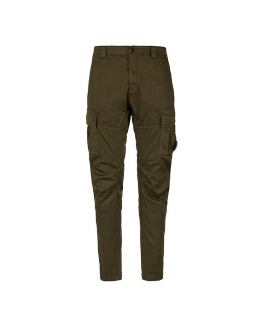 C.P. Company Stretch Sateen Lens Cargo Pants Ivy Green for Men | Lyst UK