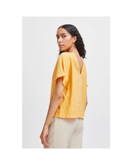 Falakka v neck blouse en flamboyant B.Young en coloris Yellow