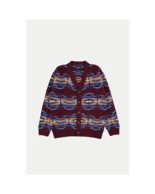 Howlin Bordeaux Out Of This World Knit Cardigan di Howlin' By Morrison in Red