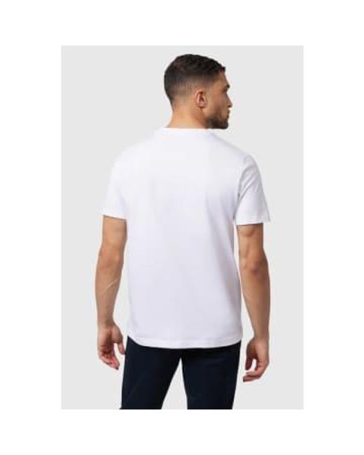 Camiseta blanca con gráfico floyd Psycho Bunny de hombre de color White